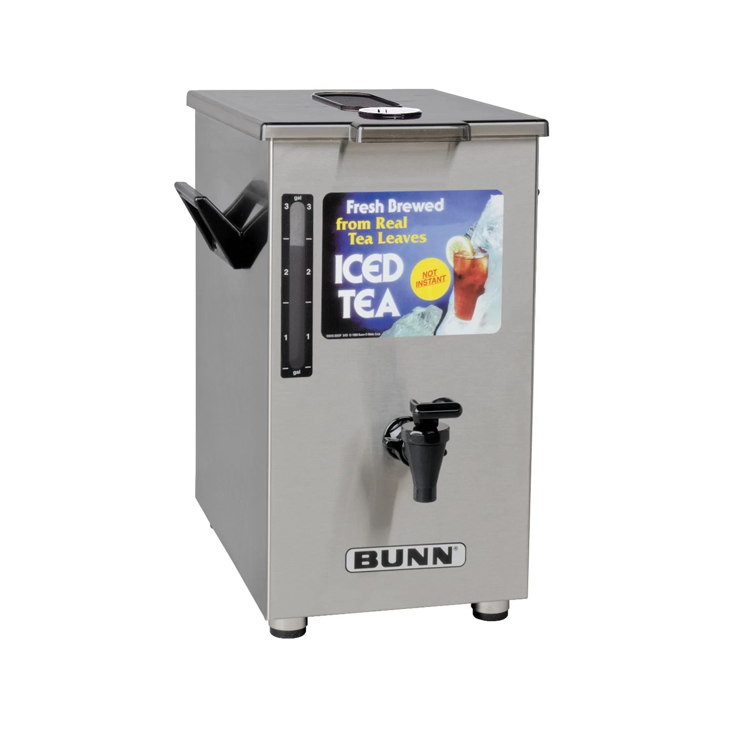 BUNN® BUNN TD4 Square Iced Tea Dispenser W/ Brew-Thru Lid & Sweet, Unsweet Handle 1 BUNN® BUNN TD4 Square Iced Tea Dispenser W/ Brew-Thru Lid & Sweet, Unsweet Handle