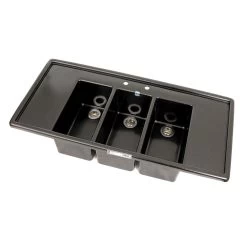 Mid-Size Three Compartment ABS Sink With Drain Boards (Special Order Item)