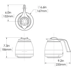 BUNN® BUNN 64 Oz. Thermal Coffee Server 5 BUNN® BUNN 64 Oz. Thermal Coffee Server -Coffee Shop 51746.0001 diagram