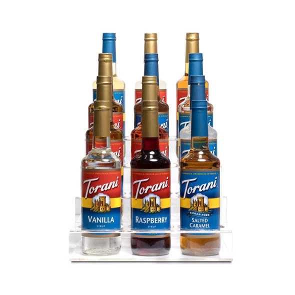 4 Tier Coffee Syrup Display Rack - 12 Bottles 1 4 Tier Coffee Syrup Display Rack - 12 Bottles