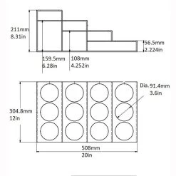 4 Tier Coffee Syrup Display Rack - 12 Bottles 11 4 Tier Coffee Syrup Display Rack - 12 Bottles -Coffee Shop 86212 specs