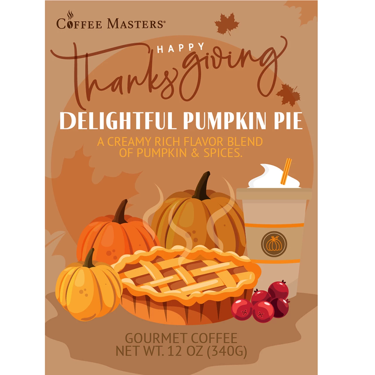Thanksgiving - Delightful Pumpkin Pie 12oz (Case Of 4) 2 Thanksgiving - Delightful Pumpkin Pie 12oz (Case Of 4) - Image 2