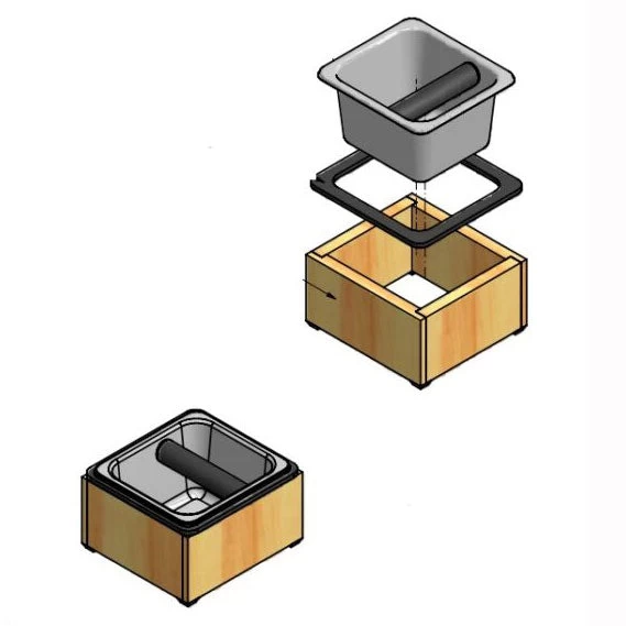 Maplewood Knockbox Set (7" X 7" X 4") 9 Maplewood Knockbox Set (7" X 7" X 4") - Image 9