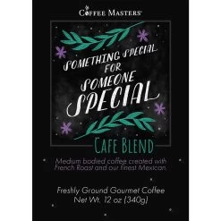 Just Because-Cafe Blend 12oz Ground 4/cs -Coffee Shop JUBECG12GLABEL 30274.1671214122