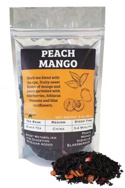 Ashbys® 3oz Loose Tea Bag Assortment 6/cs -Coffee Shop Peach Mango Tea with tea 95775.1681152625