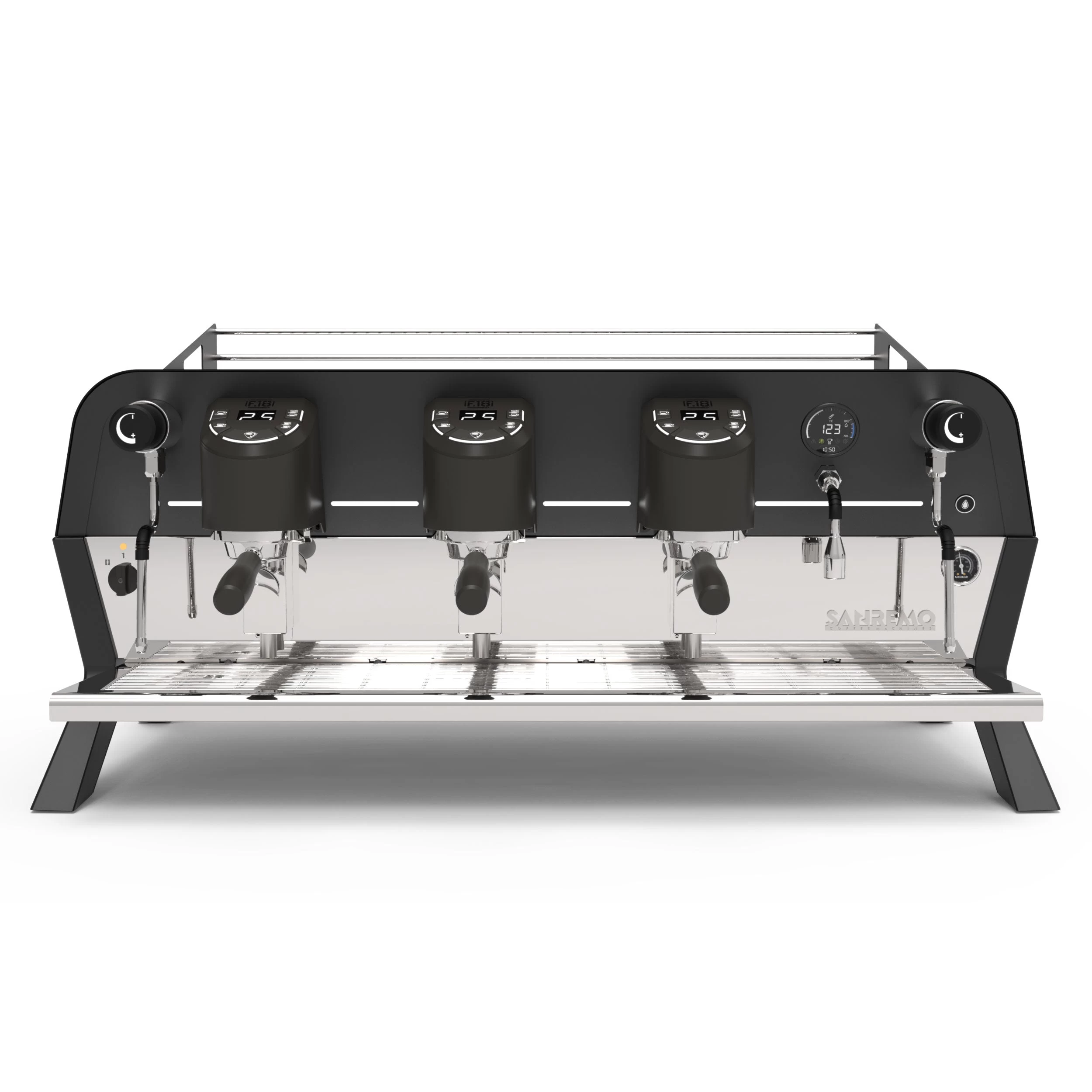 Sanremo F18SB 3 Group Volumetric Espresso Machine - Black 1 Sanremo F18SB 3 Group Volumetric Espresso Machine - Black