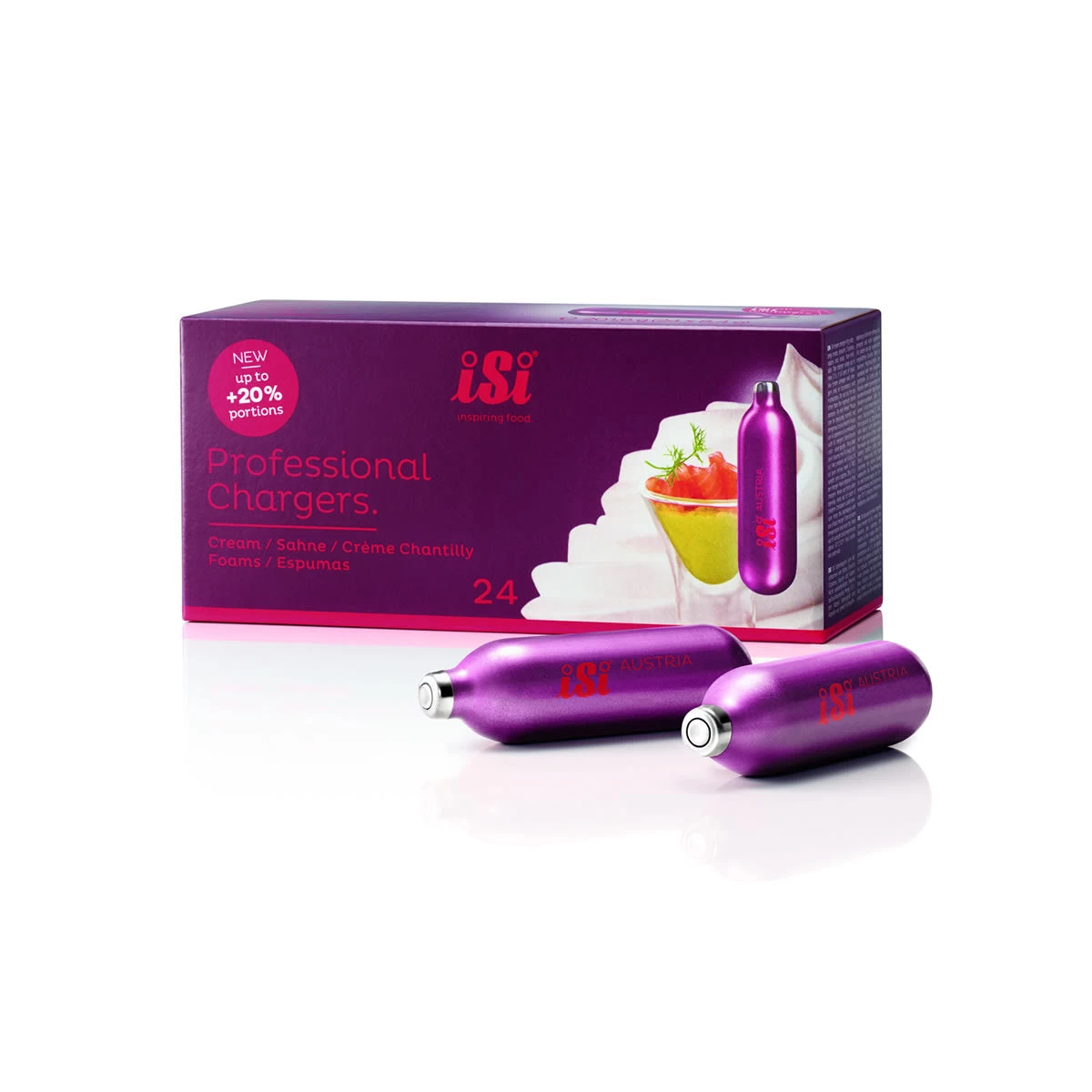 ISI N20 Professional Cream Chargers 24-pack 1 ISI N20 Professional Cream Chargers 24-pack