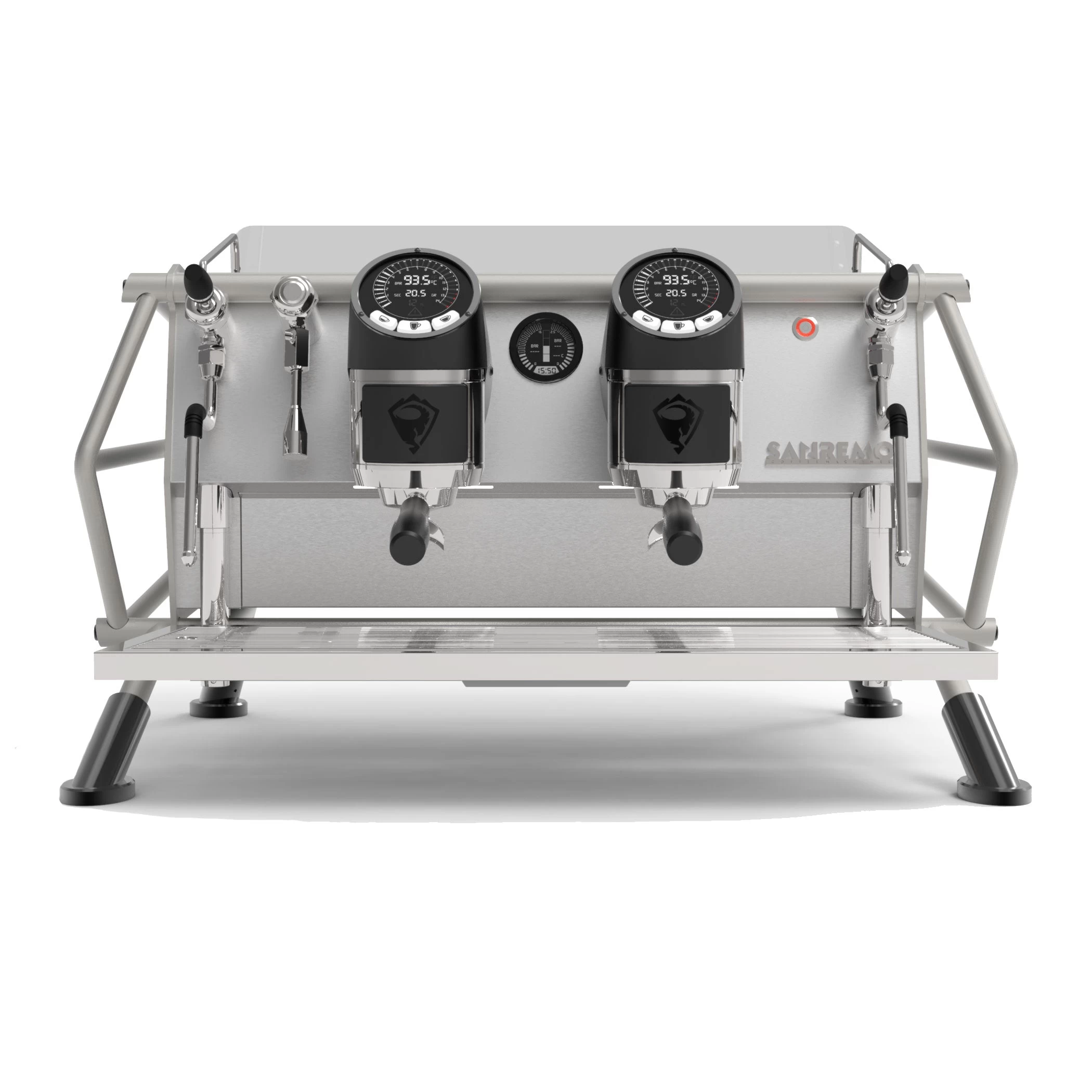 Sanremo Café Racer Naked 2 Group Volumetric Espresso Machine - Steel/Black 1 Sanremo Café Racer Naked 2 Group Volumetric Espresso Machine - Steel/Black