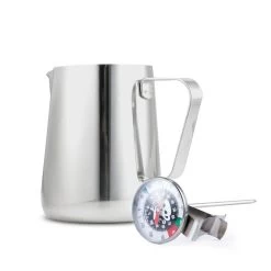32oz. Espresso Milk Steaming Pitcher & Thermometer Combo