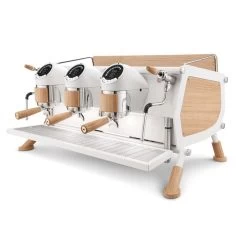 Sanremo Café Racer 3 Group Volumetric Espresso Machine - White Wood Slim -Coffee Shop racer 3gr slim wood frt fc97cb3a f703 48d3 b00f 6bf945580be9