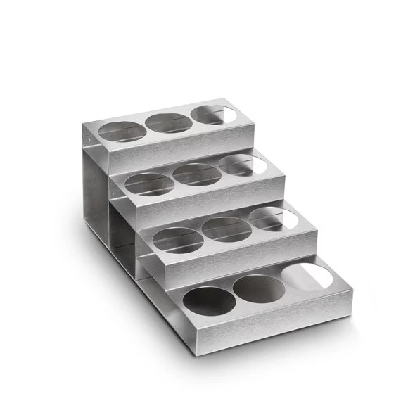 Stainless Steel 4 Tier Coffee Syrup Display Rack - 12 Bottles 3 Stainless Steel 4 Tier Coffee Syrup Display Rack - 12 Bottles - Image 3