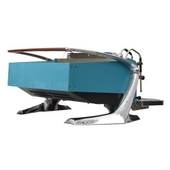 Slayer Steam LP 2 Group Volumetric Espresso Machine - Turquoise Blue -Coffee Shop steam lpx turq qtrback