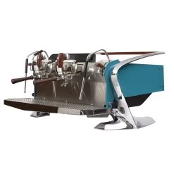 Slayer Steam LP 2 Group Volumetric Espresso Machine - Turquoise Blue -Coffee Shop steam lpx turq qtrfront