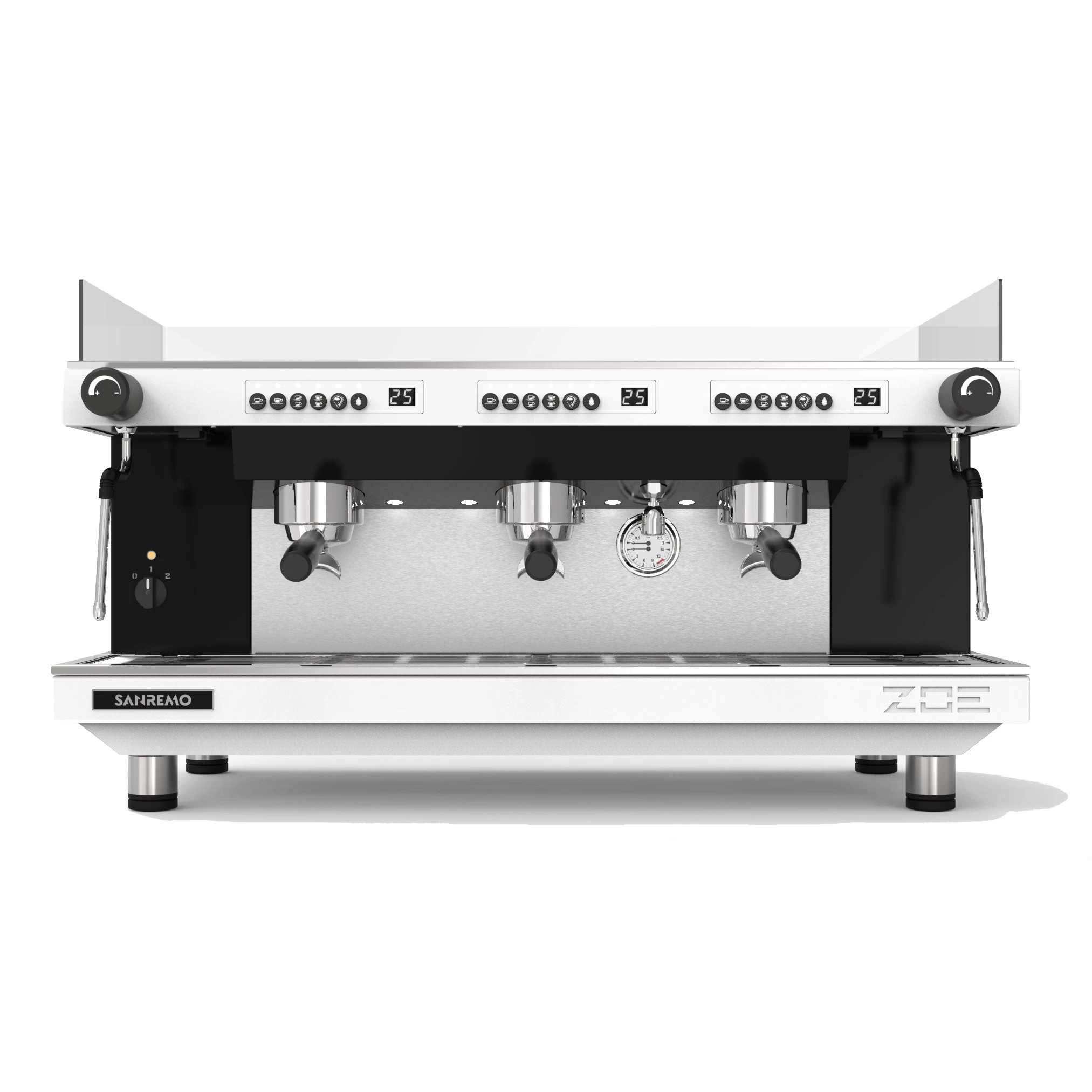 Sanremo Zoe Competition 3 Group Volumetric Espresso Machine - White 1 Sanremo Zoe Competition 3 Group Volumetric Espresso Machine - White